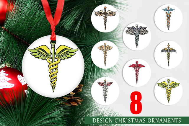 Ornament Medical Caduceus Sublimation artnoy 