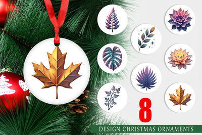 Ornament Metallic Botanicals Sublimation artnoy 