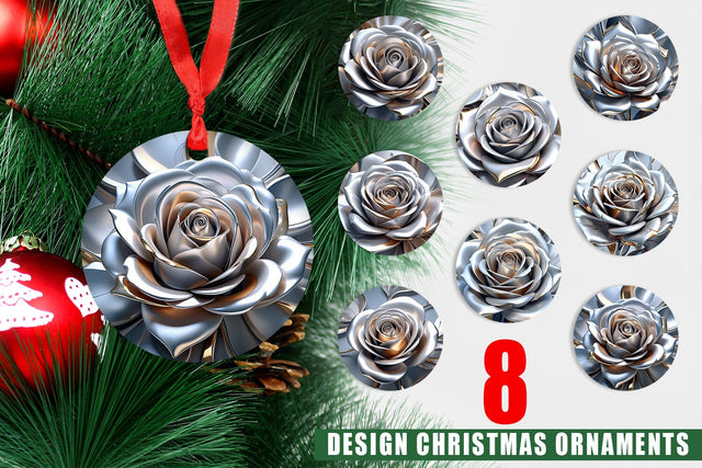 Ornament Metallic Rose Sublimation artnoy 