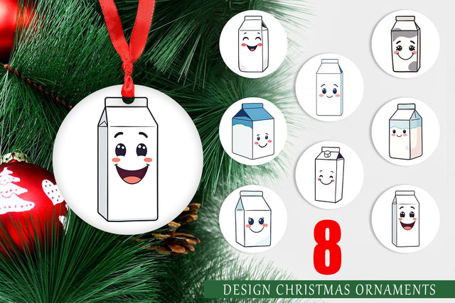 Ornament Milk Carton Sublimation artnoy 