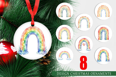 Ornament Minimalist Boho Rainbow Sublimation artnoy 