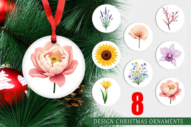 Ornament Minimalist Florals Sublimation artnoy 
