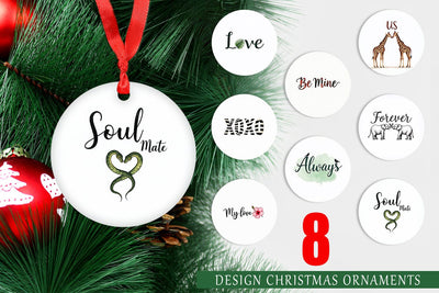 Ornament Modern Jungle Heart Minimalist Valentine Quotes Sublimation artnoy 