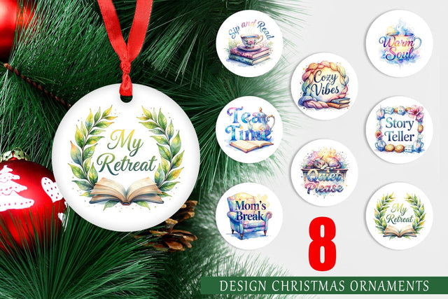 Ornament Mom Reading Quotes Sublimation artnoy 