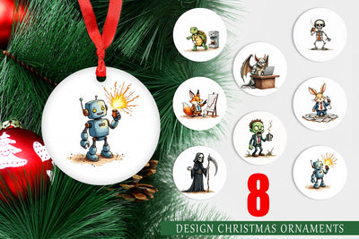 Ornament Monday Morning Zombies Office Coffee Humor Sublimation artnoy 