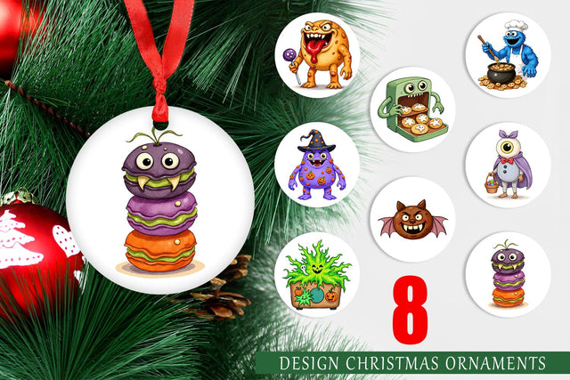 Ornament Monster Halloween Bakery Sublimation artnoy 