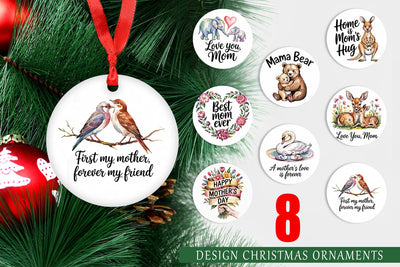 Ornament Mother’s Day Animal Sublimation artnoy 