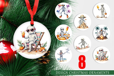 Ornament Mummy Beach Holiday Sublimation artnoy 
