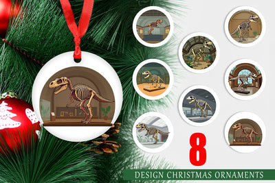 Ornament Museum Dino Skeleton Sublimation artnoy 