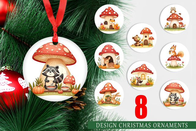 Ornament Mushroom Forest Friends Sublimation artnoy 