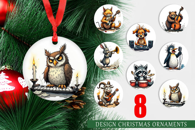 Ornament Music Critters Sublimation artnoy 
