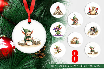 Ornament North Pole Mailroom Mayhem Sublimation artnoy 