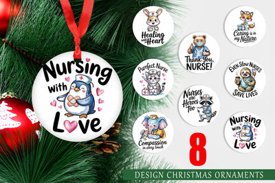 Ornament Nurse Animal Sublimation artnoy 