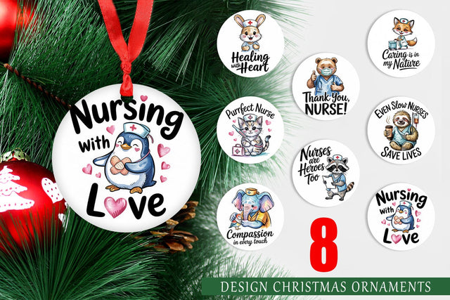 Ornament Nurse Animal Sublimation artnoy 