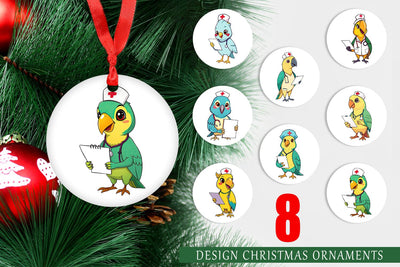 Ornament Nurse Parrot Sublimation artnoy 