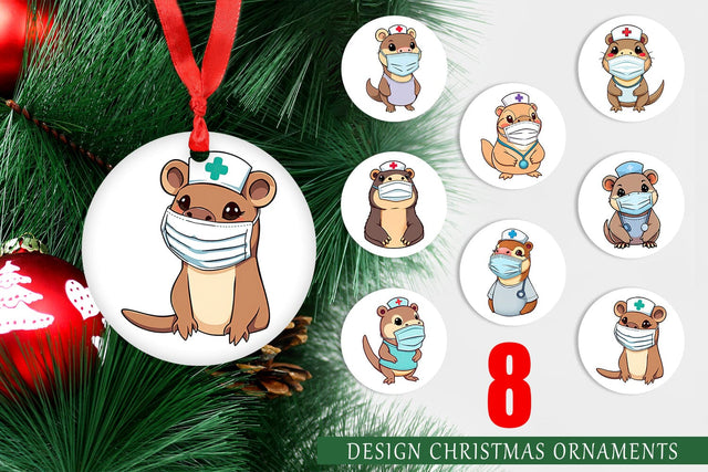 Ornament Nurse Platypus Sublimation artnoy 