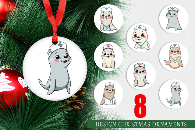Ornament Nurse Seal Sublimation artnoy 