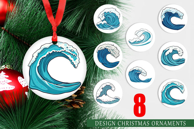 Ornament Ocean Wave Sublimation artnoy 