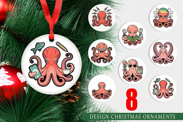 Ornament Octopus Mood Sublimation artnoy 