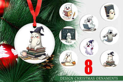Ornament Overthinking Ghost Sublimation artnoy 