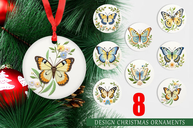 Ornament Painted Lady Butterfly Sublimation artnoy 