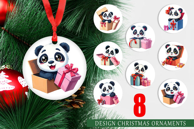 Ornament Panda Gift Sublimation artnoy 