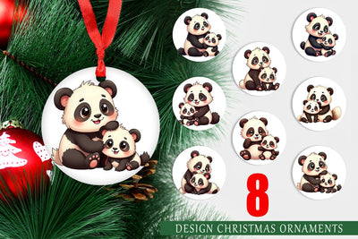 Ornament Panda Mother's Day Sublimation artnoy 