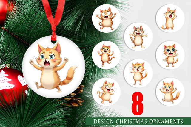 Ornament Panic Cat Sublimation artnoy 
