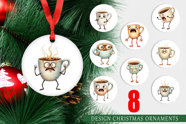 Ornament Panic Coffee Sublimation artnoy 
