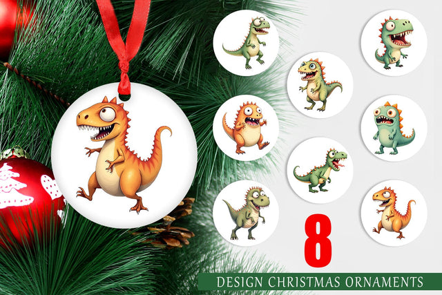 Ornament Panic Dino Sublimation artnoy 