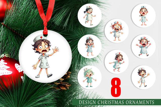 Ornament Panic Nurse Sublimation artnoy 