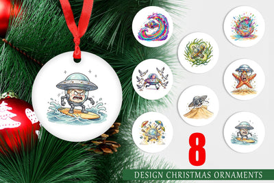 Ornament Panicked UFO Surf Sublimation artnoy 