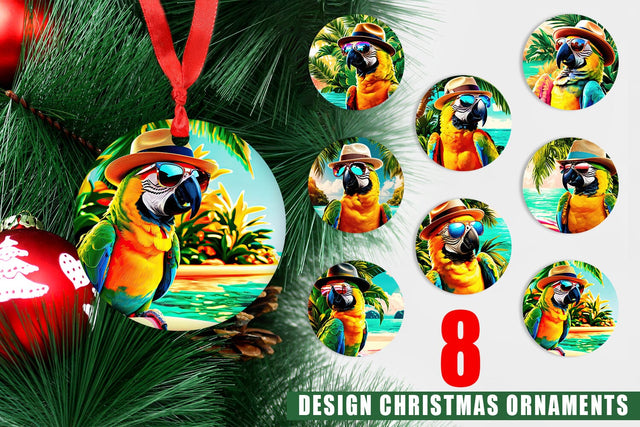 Ornament Parrots in Summer Sublimation artnoy 