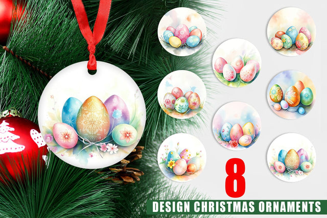Ornament Pastel Easter Eggs Sublimation artnoy 