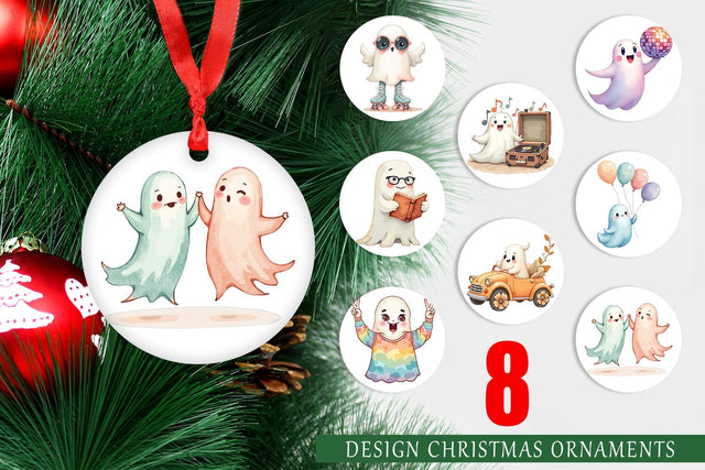 Ornament Pastel Ghost Vibes Sublimation artnoy 