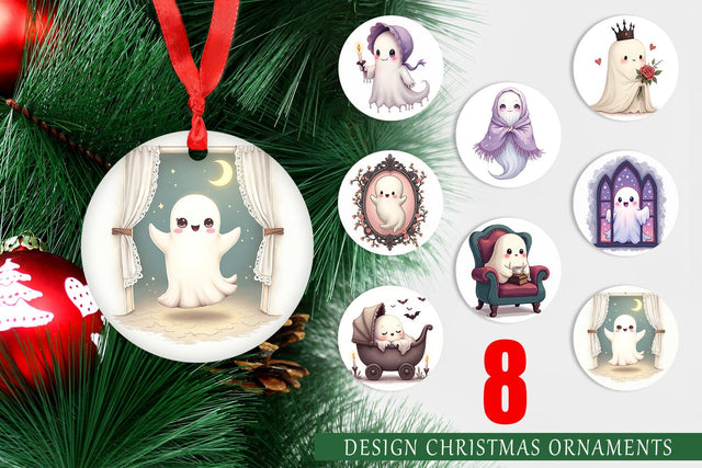 Ornament Pastel Gothic Ghost Sublimation artnoy 