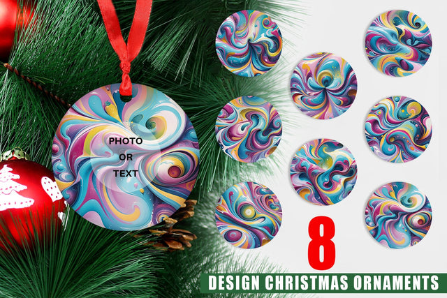 Ornament Pastel Liquid Swirl Sublimation artnoy 