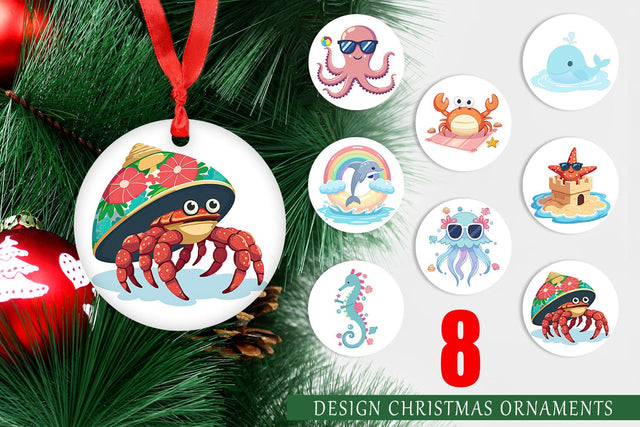 Ornament Pastel Ocean Cuties Sublimation artnoy 