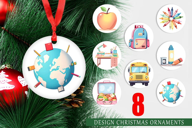 Ornament Pastel School Essentials Sublimation artnoy 
