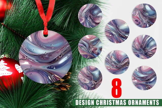 Ornament Pastel Swirl Liquid Sublimation artnoy 