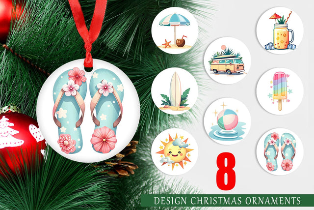 Ornament Pastel Tropical Summer Sublimation artnoy 