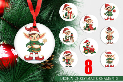 Ornament Patchwork Elf Sublimation artnoy 