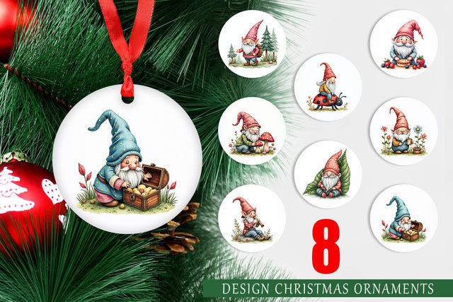 Ornament Patchwork Gnome Collection Sublimation artnoy 