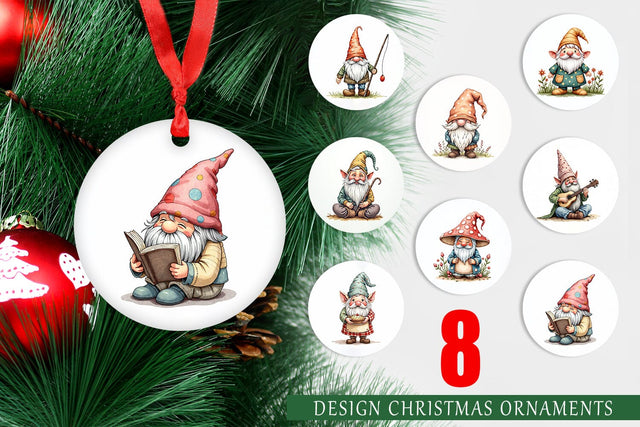 Ornament Patchwork Gnomes Sublimation artnoy 