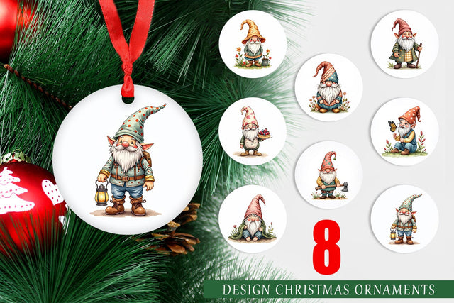 Ornament Patchwork Gnomes Sublimation artnoy 