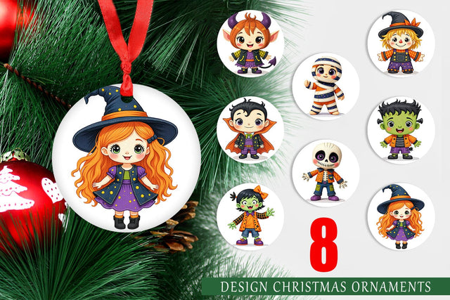 Ornament Patchwork Halloween Friends Sublimation artnoy 