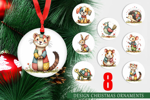 Ornament Patchwork Pet Pals Sublimation artnoy 