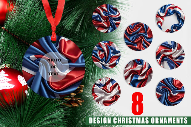 Ornament Patriotic Silk Satin Sublimation artnoy 