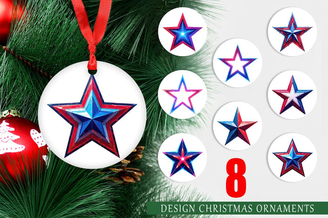 Ornament Patriotic Stars Sublimation artnoy 