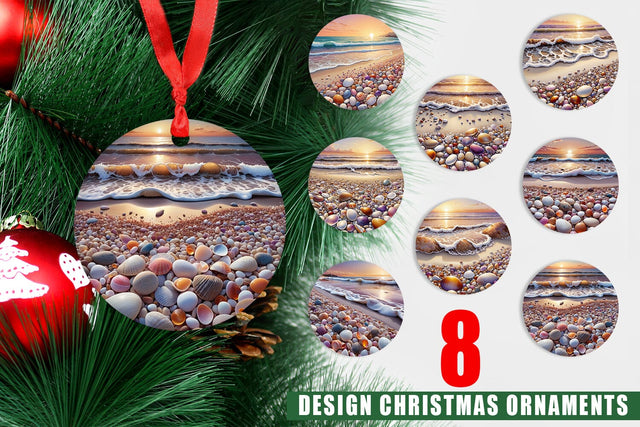 Ornament Pebbles and Shells Sublimation artnoy 